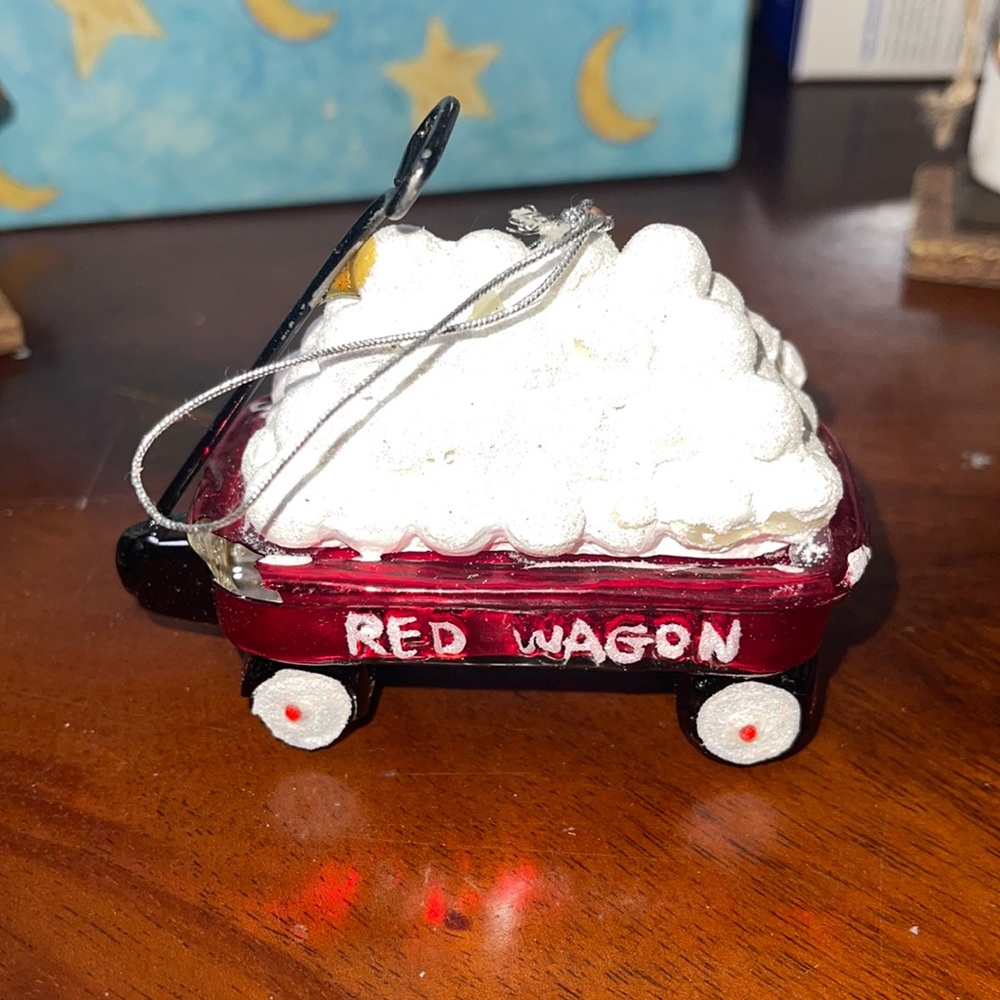Red Wagon Christmas Ornament